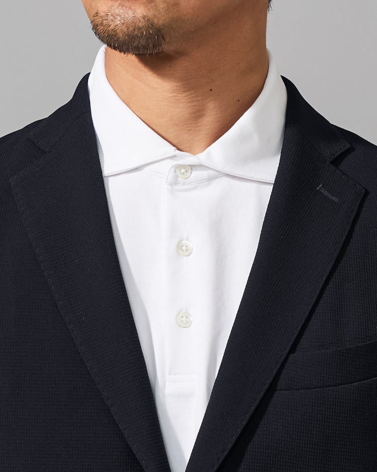 ジャケット専用ドレスポロ半袖 詳細画像 ホワイト 3