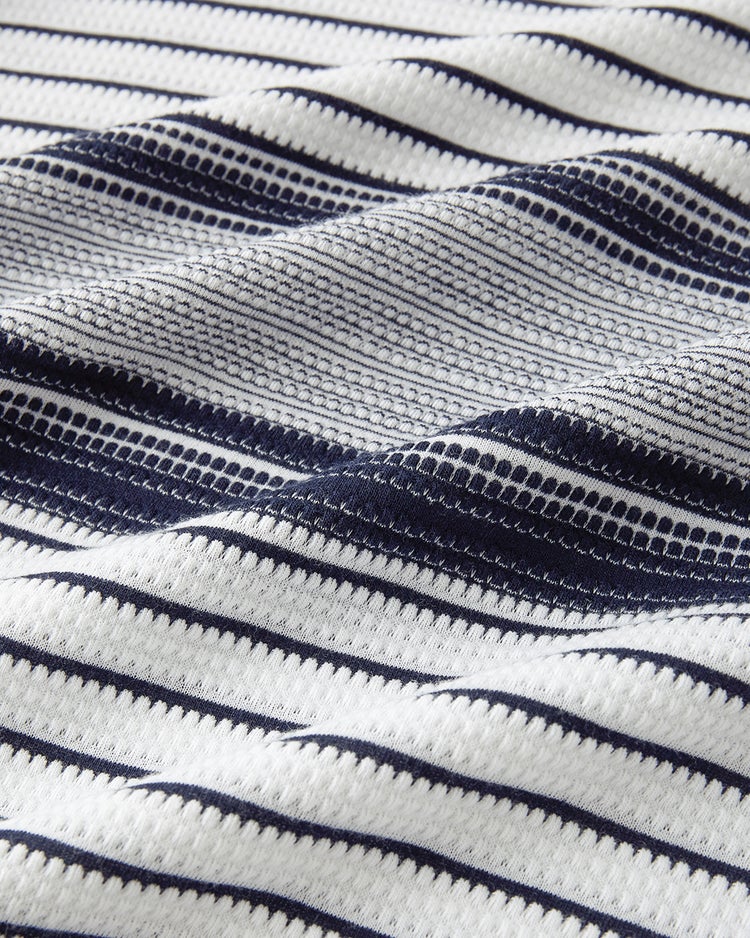 重ね着風・立体編みボーダーセーター 詳細画像 ネイビー&times;ホワイト 3