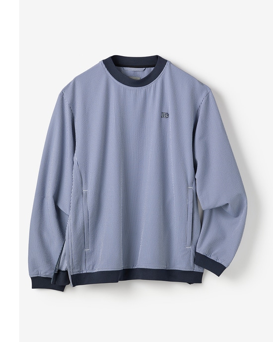 速乾伸縮シアサッカーゴルフプルオーバー