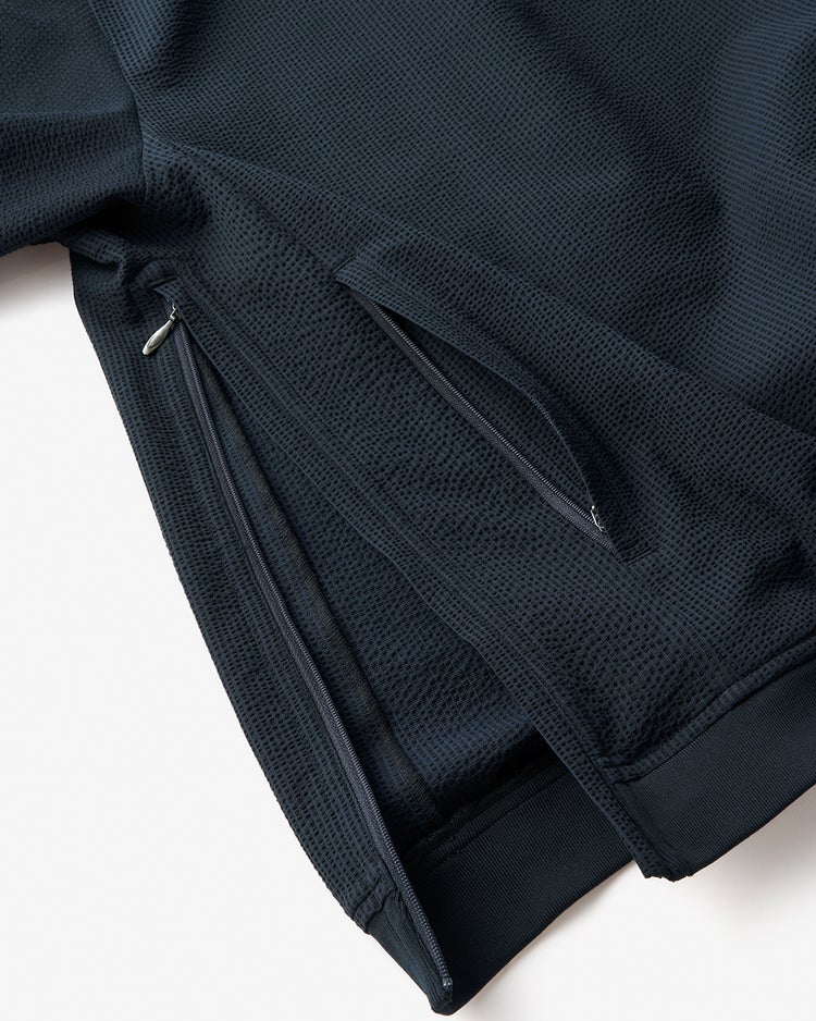 速乾伸縮シアサッカーゴルフプルオーバー 詳細画像 ネイビーストライプ 4