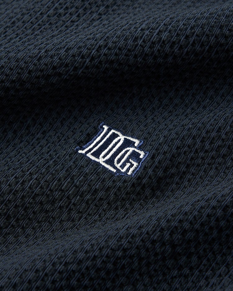 速乾伸縮シアサッカーゴルフプルオーバー 詳細画像 ネイビーストライプ 5