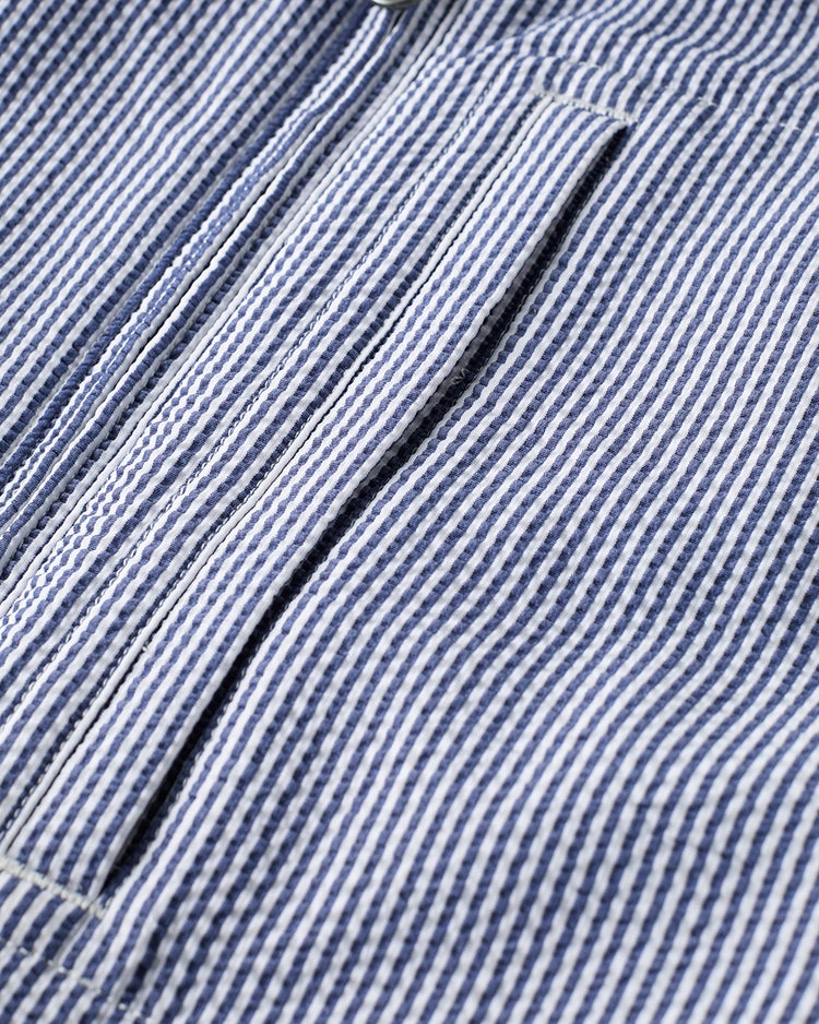 360&deg;伸縮シアサッカー清涼ドライジャケット 詳細画像 ブルーストライプ 3