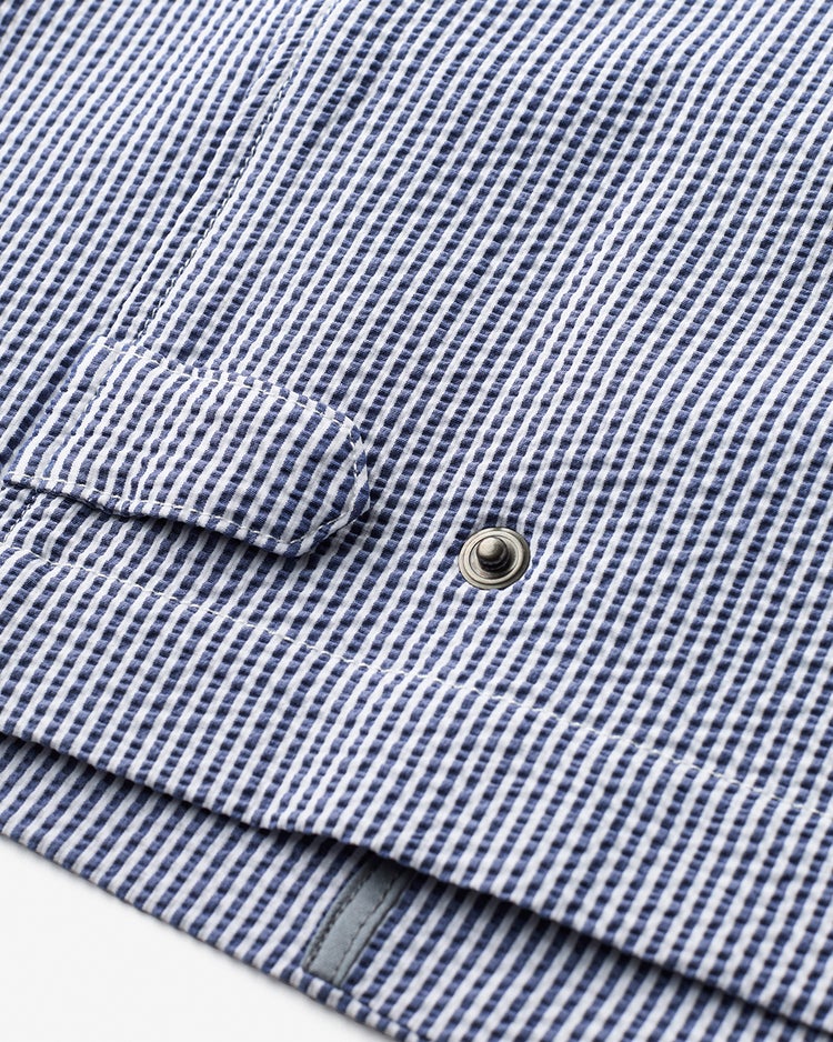 360&deg;伸縮シアサッカー清涼ドライジャケット 詳細画像 ブルーストライプ 5