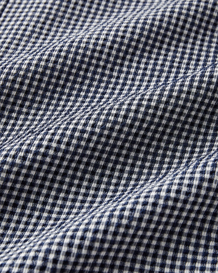 360&deg;伸縮シアサッカー清涼ドライジャケット 詳細画像 ネイビーギンガム 3