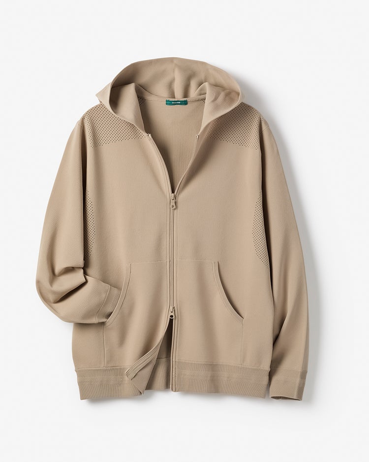 超軽量ストレッチ動きラクゴルフパーカ 詳細画像 ベージュ 1