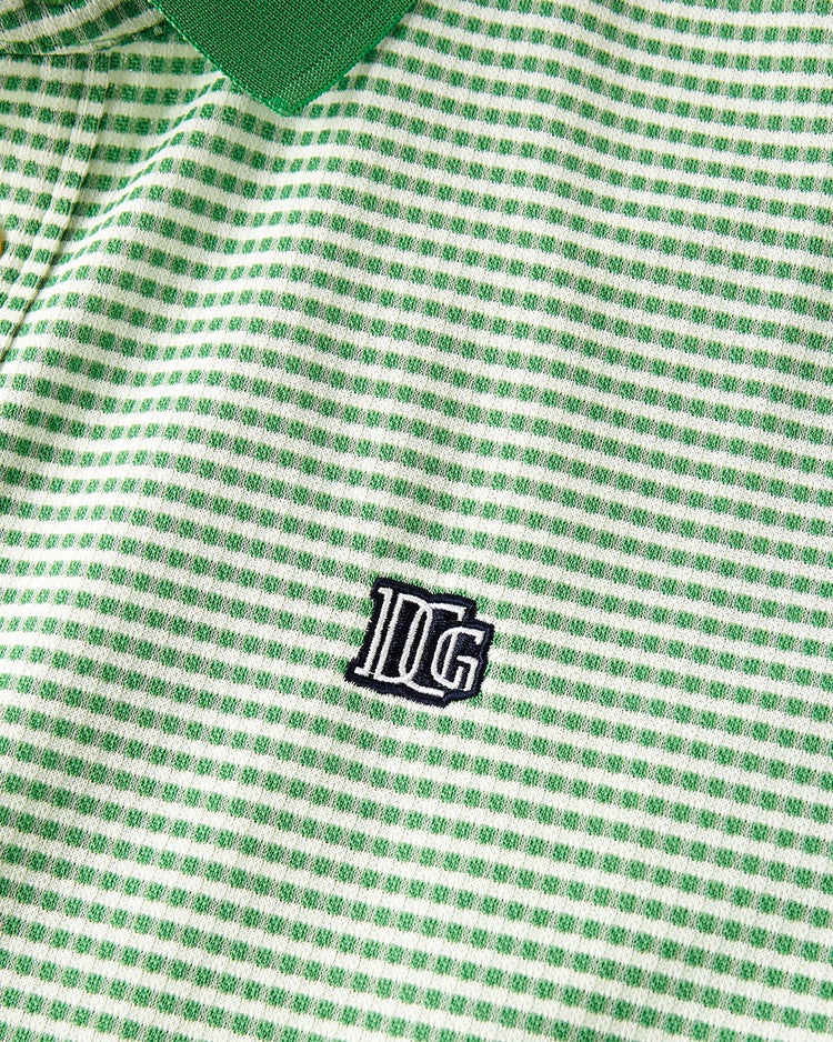 軽量ドライ多機能ゴルフポロ 詳細画像 グリーン&times;ホワイト 3