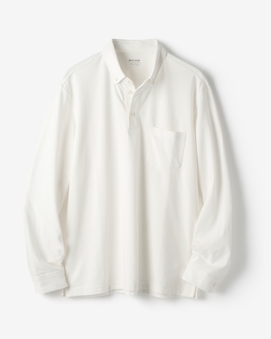 台衿付き速乾ビズポロ長袖