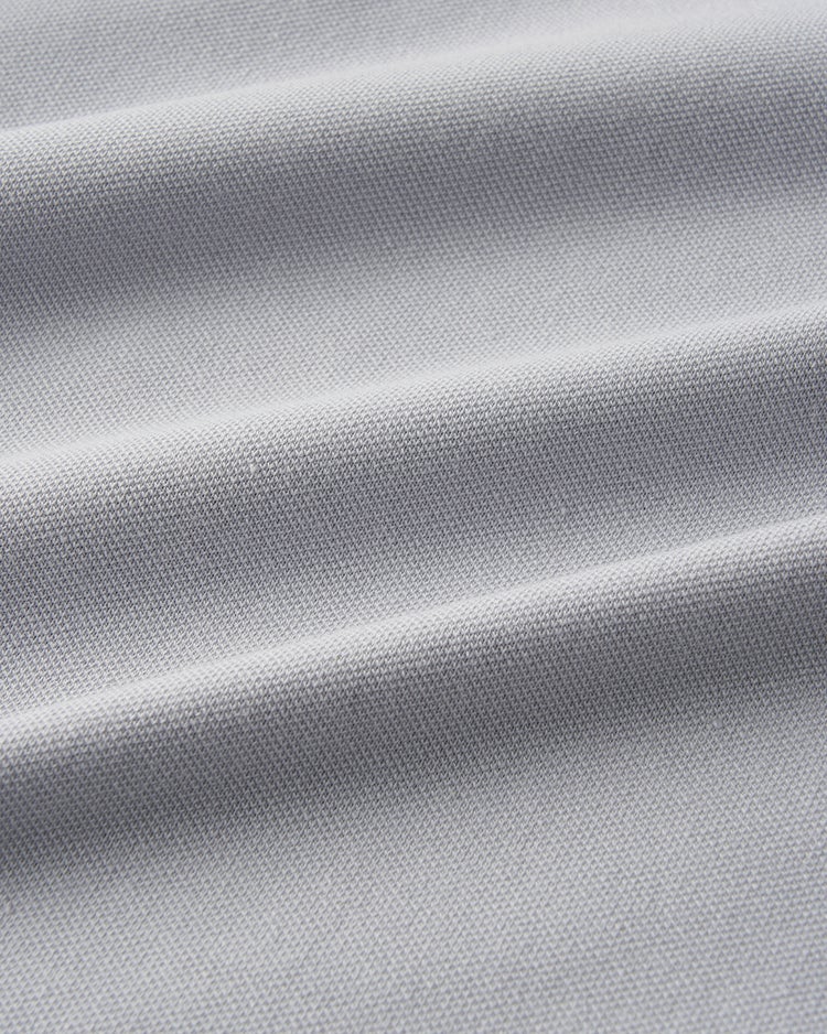 台衿付き速乾ビズポロ長袖 詳細画像 ライトグレー 4
