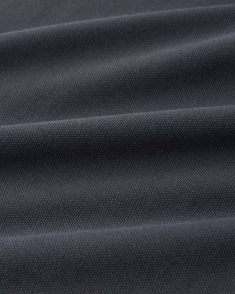 台衿付き速乾ビズポロ長袖 詳細画像 チャコール 2