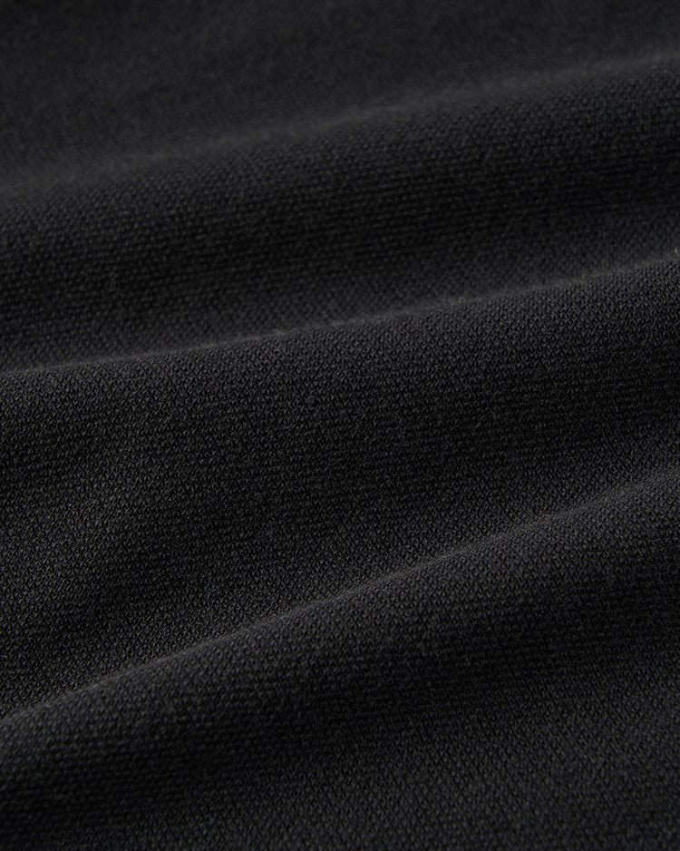 台衿付き速乾ビズポロ長袖 詳細画像 ブラック 2