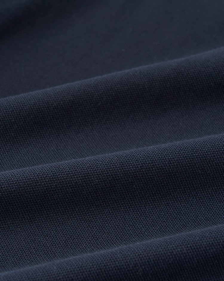 台衿付き速乾ビズポロ長袖 詳細画像 ネイビー 2