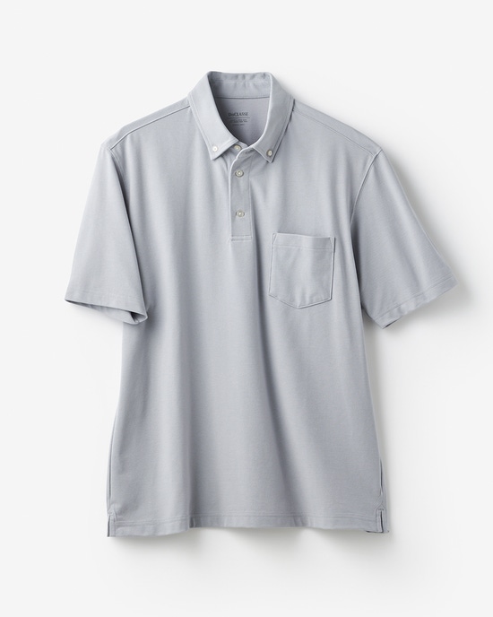 台衿付き速乾ビズポロ半袖