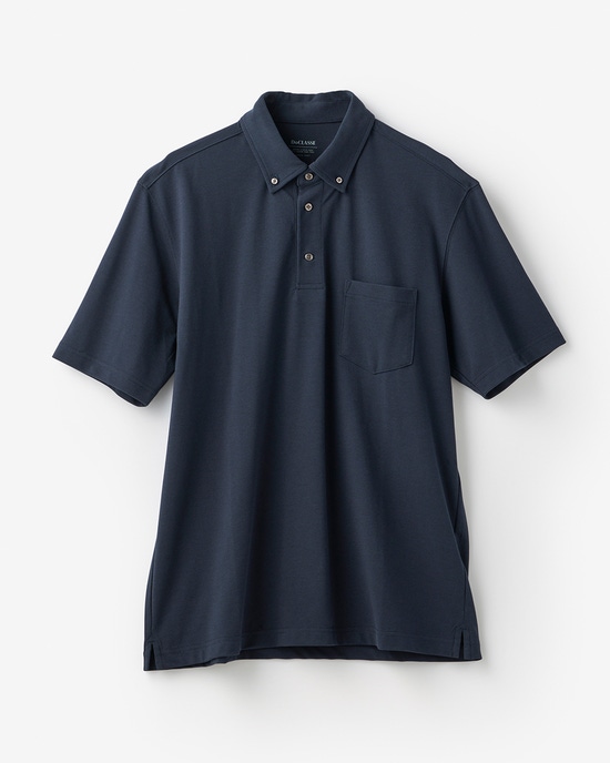 台衿付き速乾ビズポロ半袖