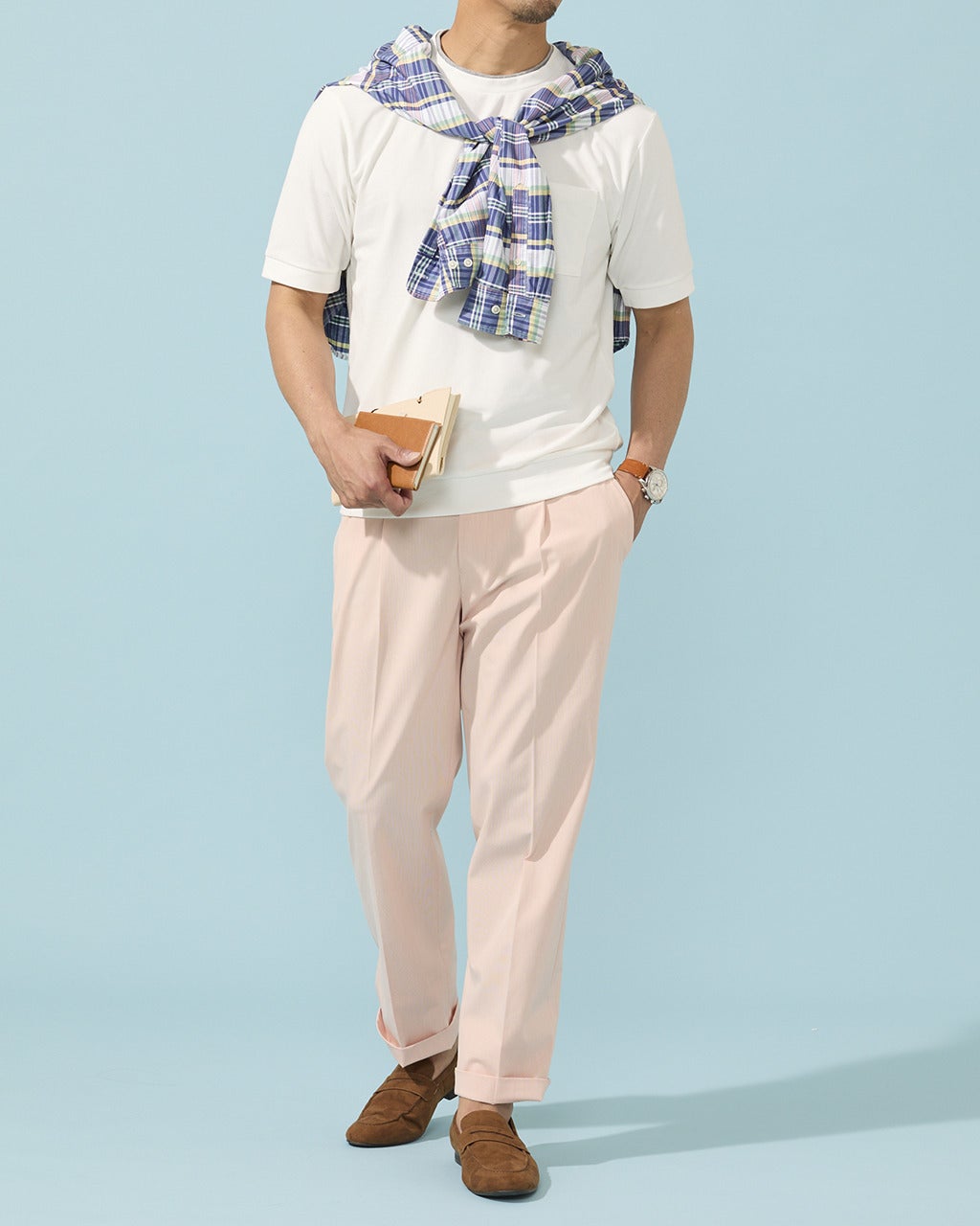 フェイクレイヤードネックドライTシャツ/DoCLASSE