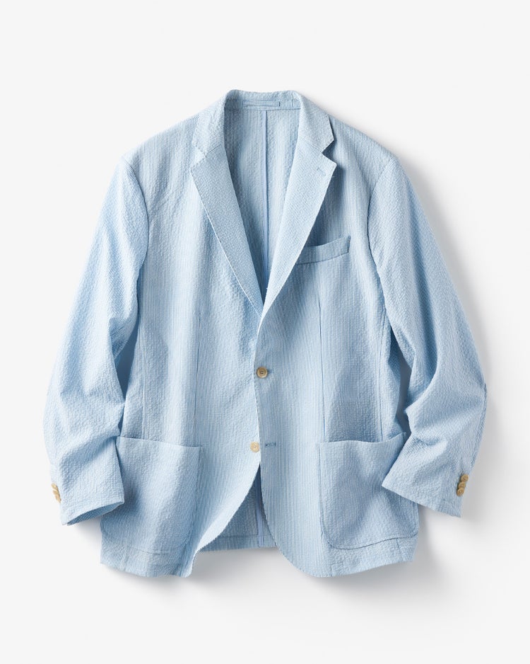 シアサッカードライストレッチジャケット 詳細画像 ブルーストライプ 2