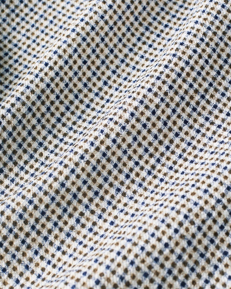 シアサッカードライストレッチジャケット 詳細画像 ネイビー&times;DKオリーブ 2