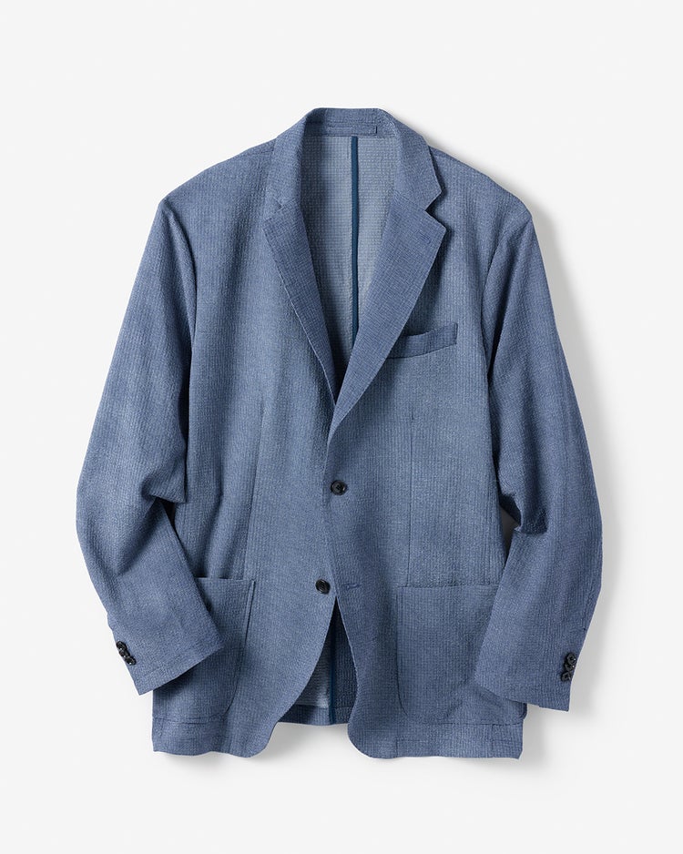 シアサッカードライストレッチジャケット 詳細画像 ミッドナイトパターン 1