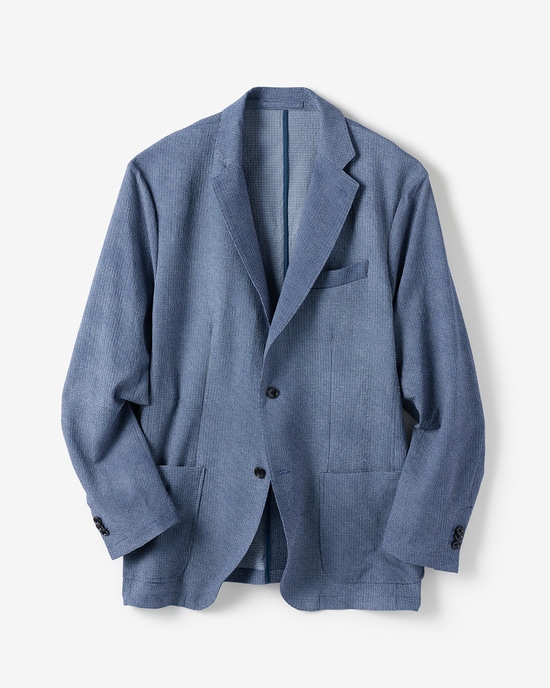 シアサッカードライストレッチジャケット