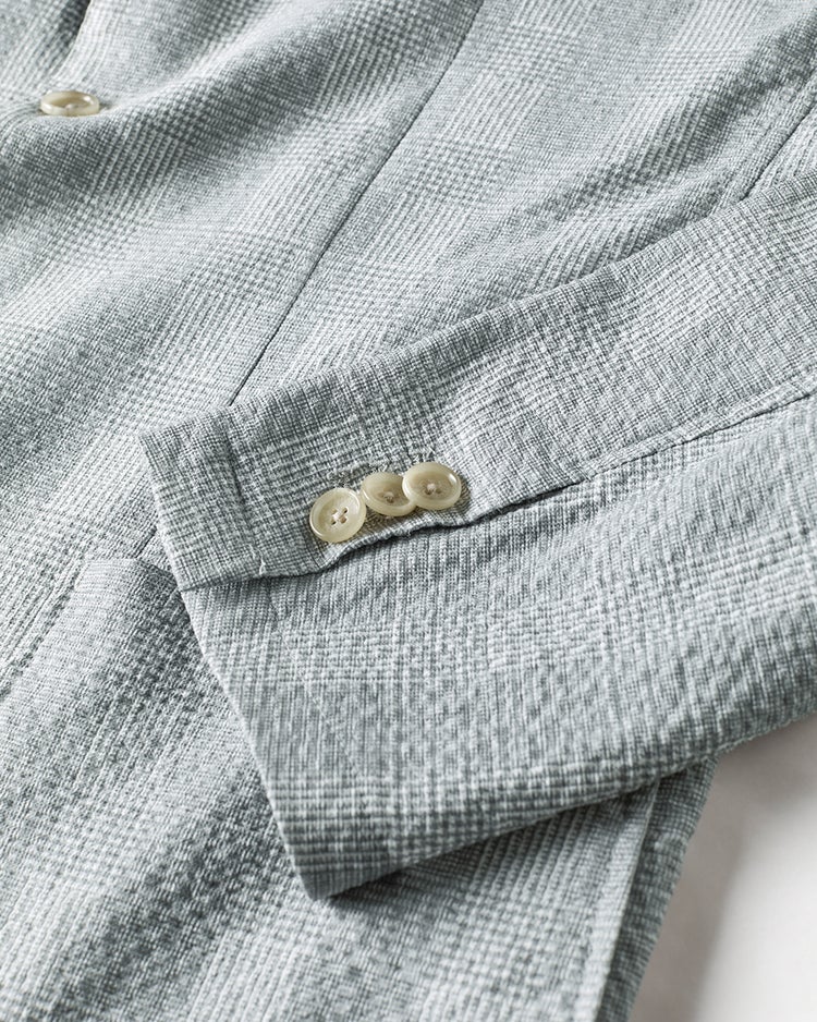 シアサッカードライストレッチジャケット 詳細画像 グレーグレンチェック 3