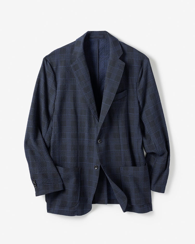 シアサッカードライストレッチジャケット 詳細画像 ネイビーグレンチェック 1