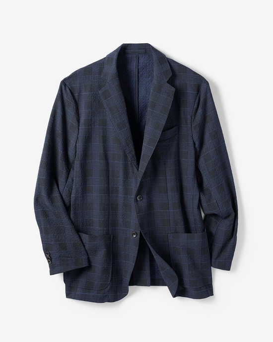 シアサッカードライストレッチジャケット