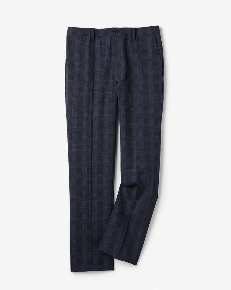 シアサッカードライストレッチパンツ 詳細画像 ネイビーグレンチェック 1