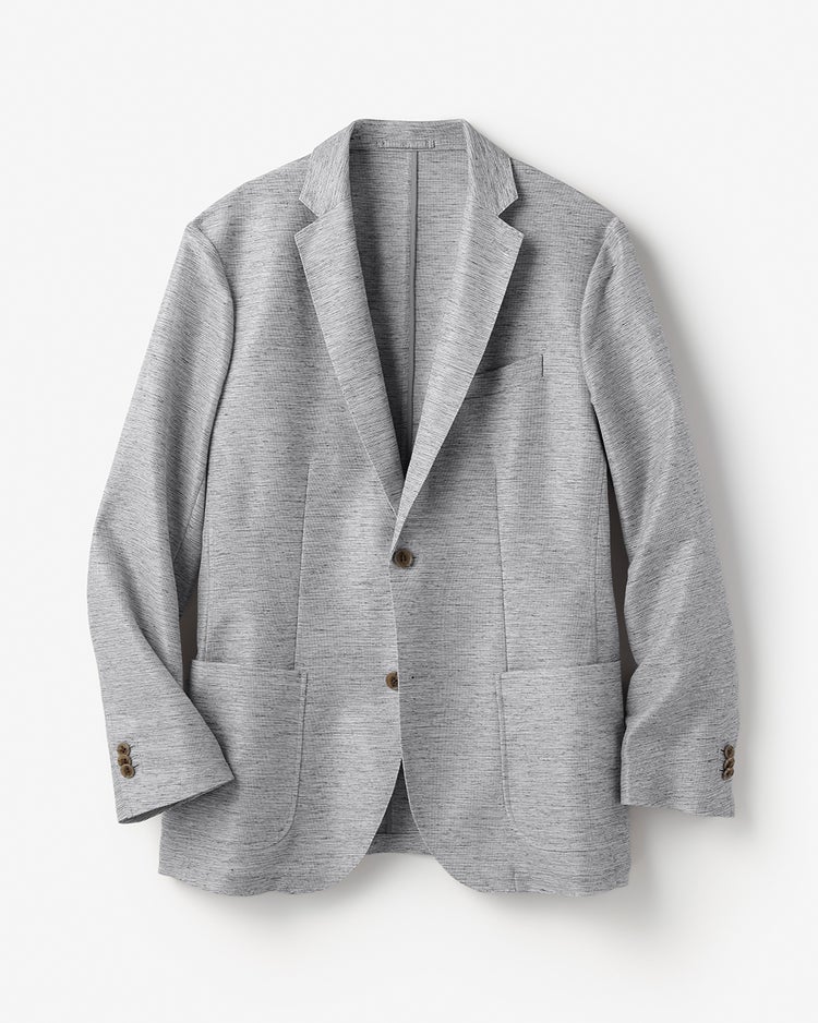 麻混からみ織りドライジャケット 詳細画像 ライトグレー 1