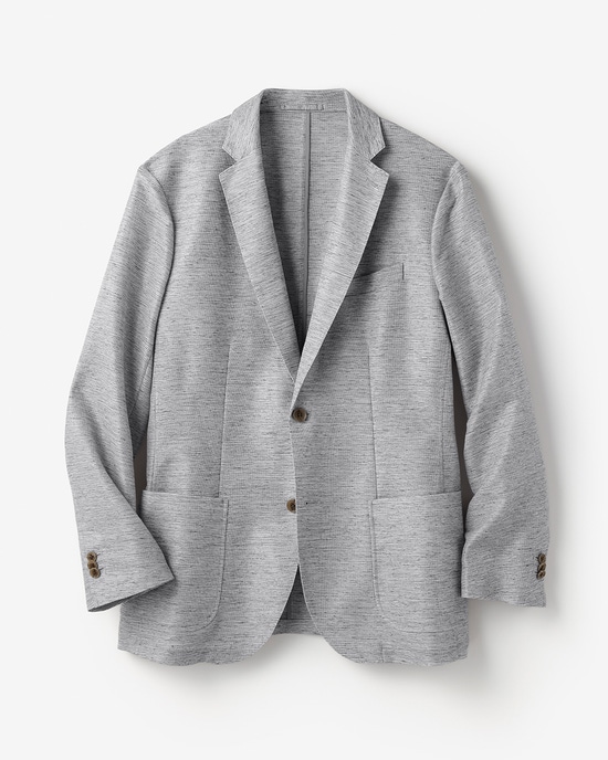 麻混からみ織りドライジャケット