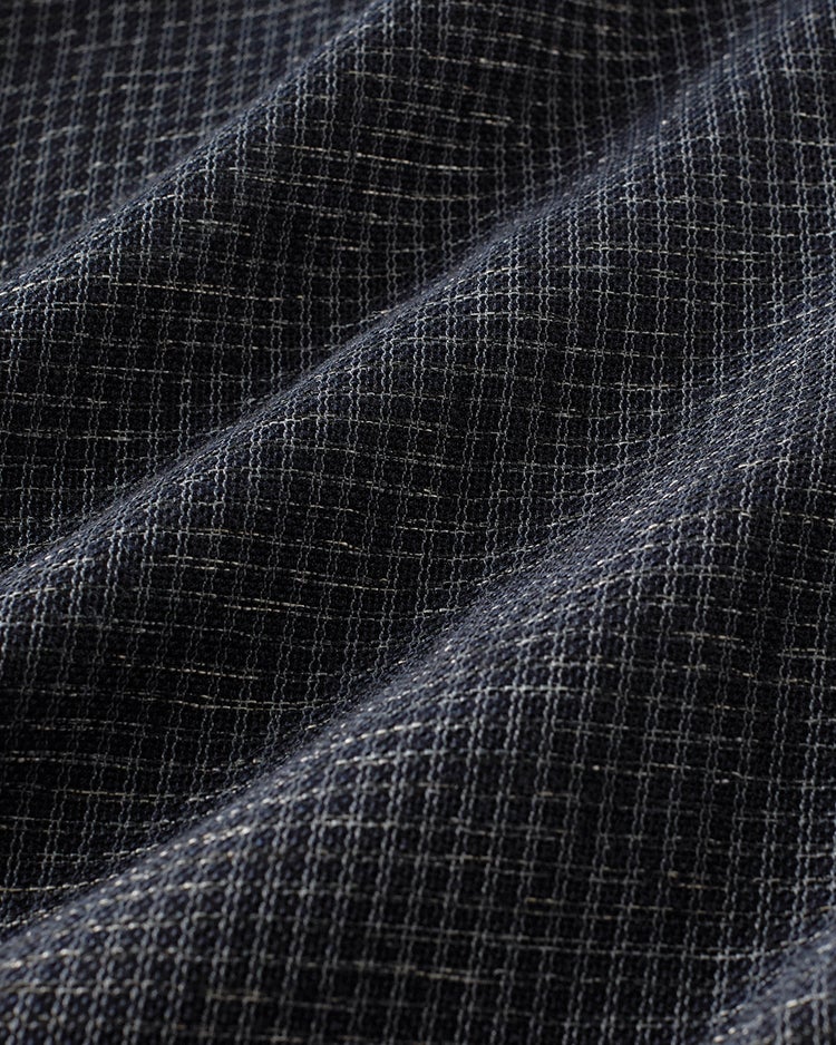麻混からみ織りドライジャケット 詳細画像 チャコール千鳥 4