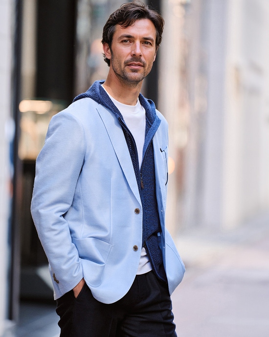 麻混からみ織りドライジャケット