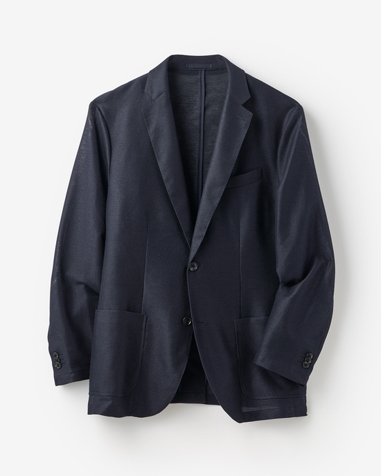 麻混からみ織りドライジャケット