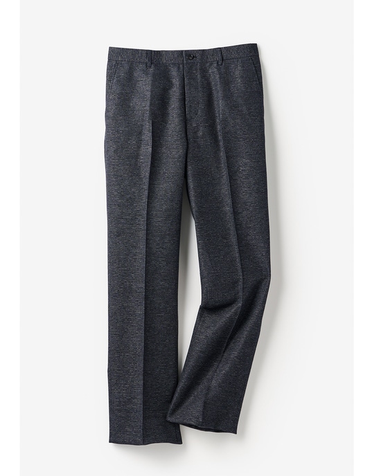 麻混からみ織りドライパンツ・ノータック