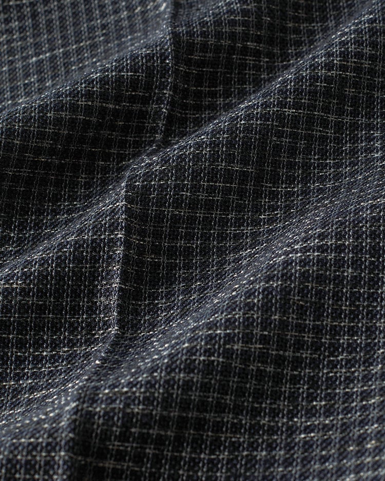 麻混からみ織りドライパンツ・ノータック 詳細画像 チャコール千鳥 2