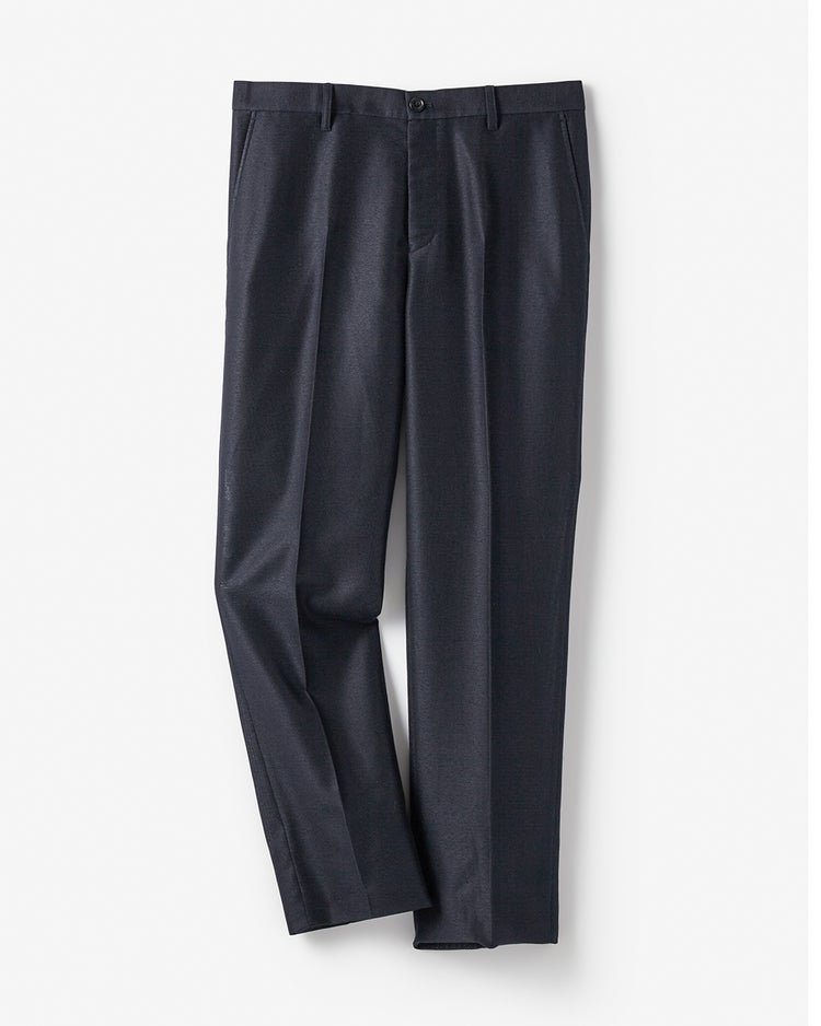 麻混からみ織りドライパンツ・ノータック 詳細画像 ダークネイビー 4