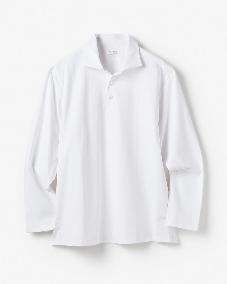 ジャケット専用ドレスポロ長袖 詳細画像 ホワイト 1