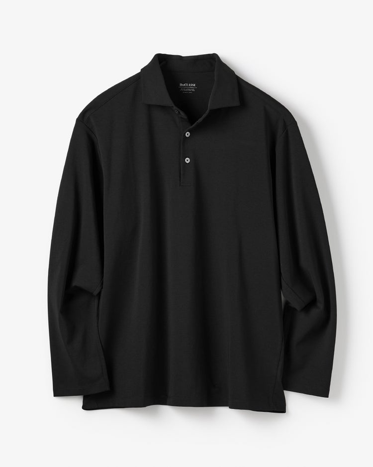 ジャケット専用ドレスポロ長袖 詳細画像 ブラック 1