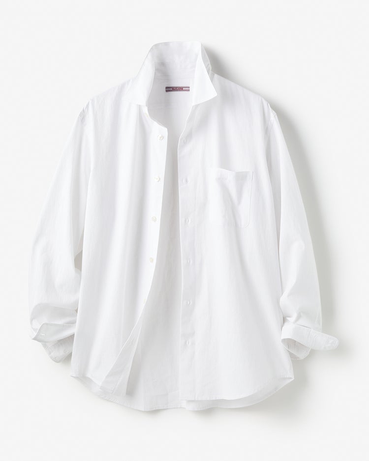 COOLMAXリネン混シャツ長袖 詳細画像 ホワイト 1