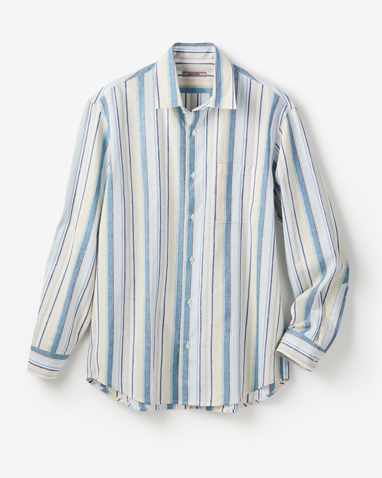 COOLMAXリネン混シャツ長袖