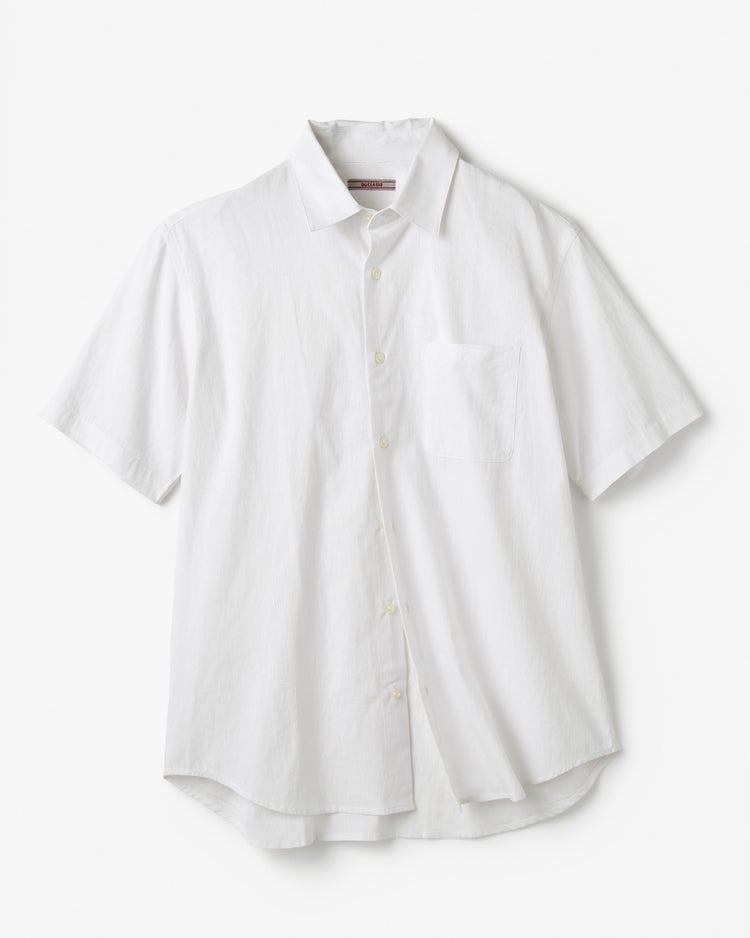 COOLMAXリネン混シャツ半袖 詳細画像 ホワイト 1