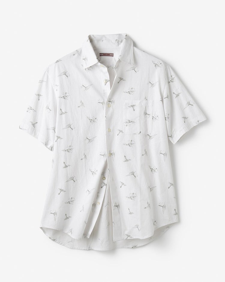 COOLMAXリネン混シャツ半袖 詳細画像 ホワイトパターン 1