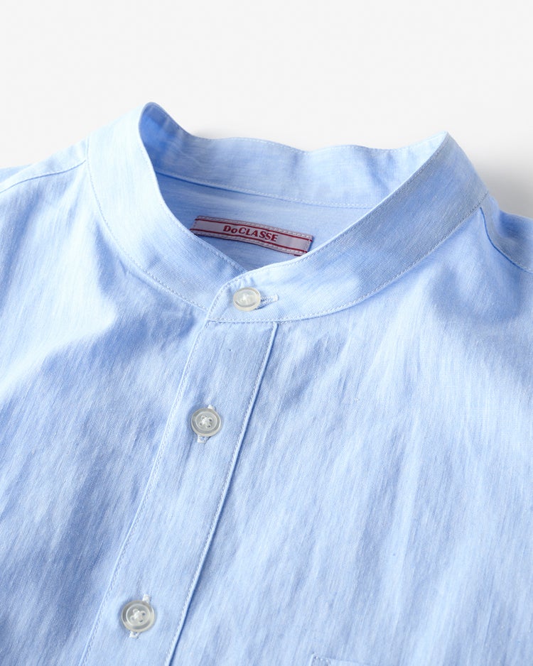 COOLMAXリネン混プルオーバー7分袖 詳細画像 サックス 2