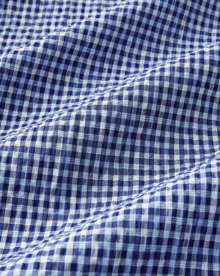 COOLMAXリネン混プルオーバー7分袖 詳細画像 ネイビーチェック 3