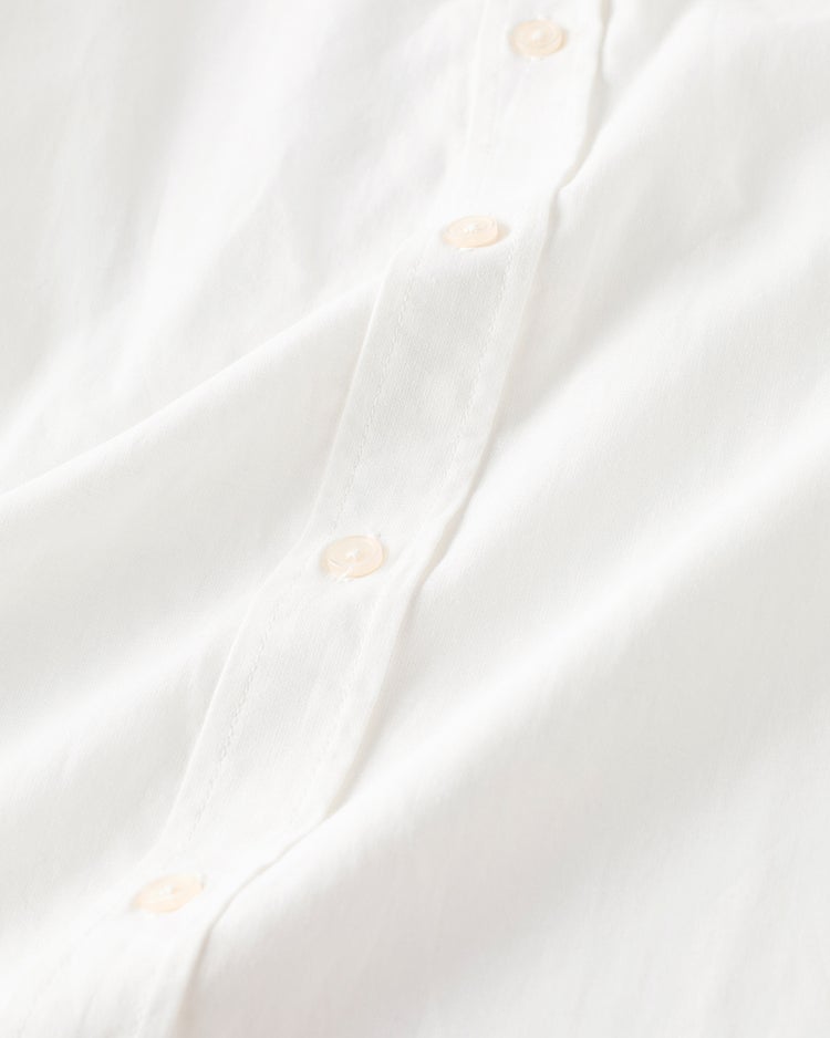 コットンリネン混ウォッシュ加工シャツ7分袖 詳細画像 ホワイト 2