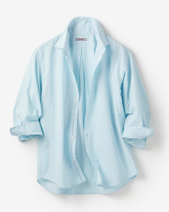 コットンリネン混ウォッシュ加工シャツ7分袖