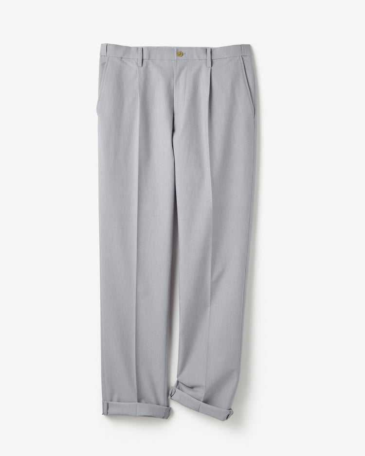 Doアイステックス調節可能ワンタックパンツ 詳細画像 ライトグレー 1