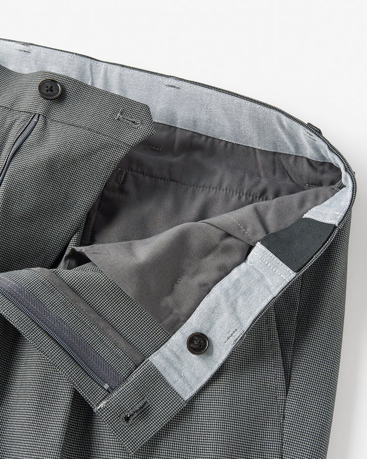 Doアイステックス調節可能ワンタックパンツ 詳細画像 チャコール千鳥 2