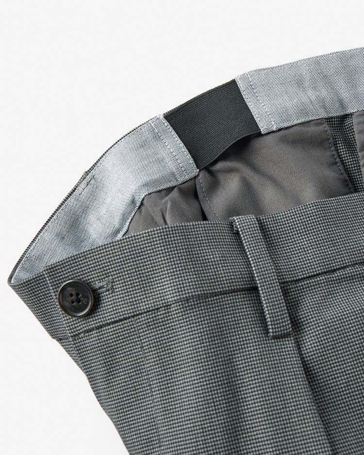 Doアイステックス調節可能ワンタックパンツ 詳細画像 チャコール千鳥 3