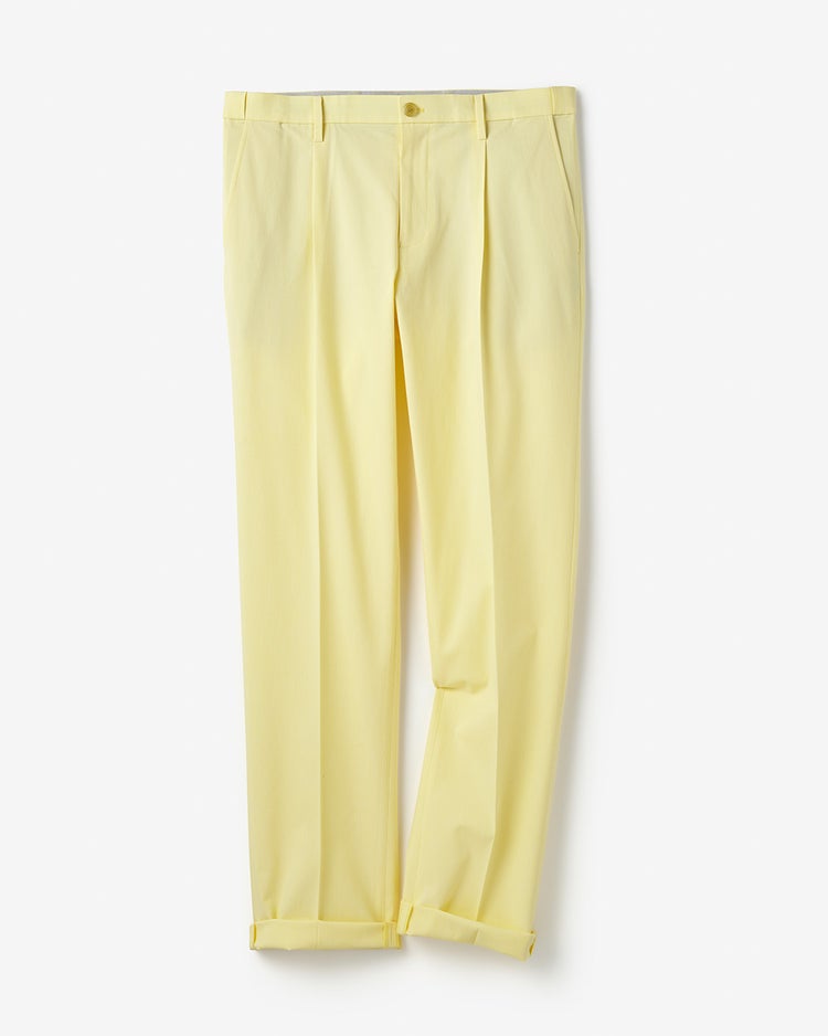 Doアイステックス調節可能ワンタックパンツ 詳細画像 イエローストライプ 1