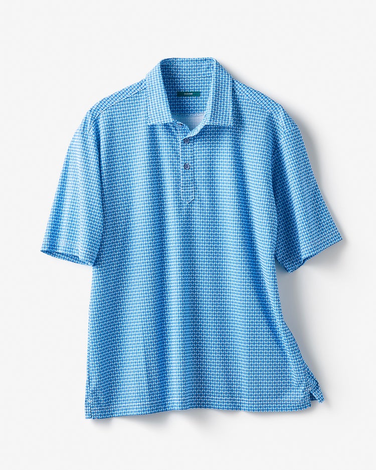 ストレッチジャージゴルフポロシャツ 詳細画像 幾何柄 1