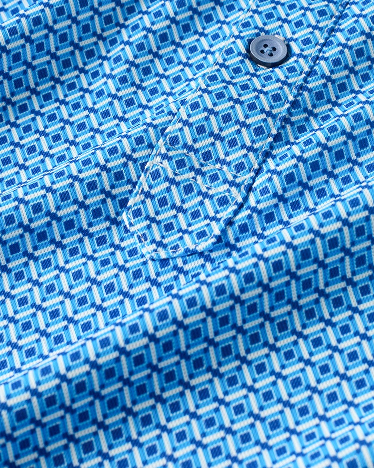 ストレッチジャージゴルフポロシャツ 詳細画像 幾何柄 2